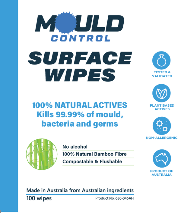 Mould Control Natural Surface Wipes (100)