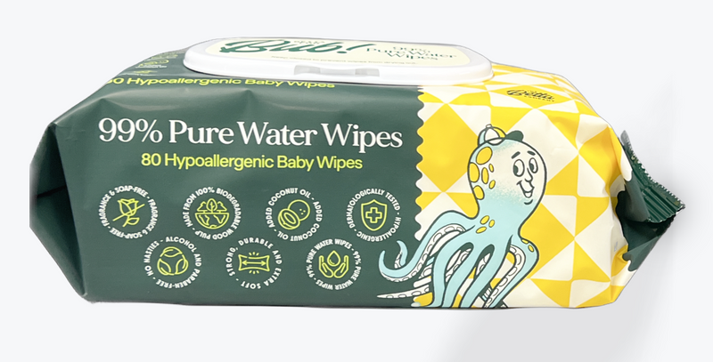 Betta for Bub  -Natural 99% Pure Water Baby Wipes - 80 pack