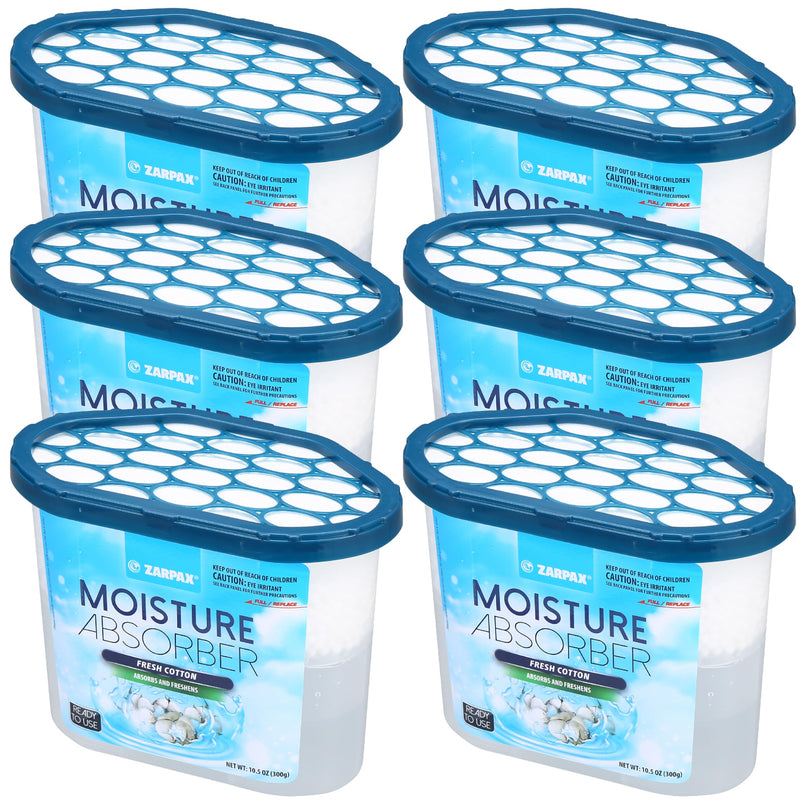 Zarpax Moisture Absorber Fresh Cotton Fragrance 185g (6 & 15 Pack) - Small