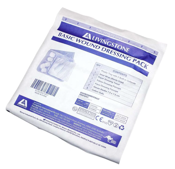 Livingstone Basic Wound Dressing Pack (Sterile, Latex Free, Loose)