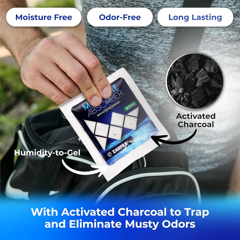 Zarpax Moisture Absorber Sachets Activated Charcoal 1.4 oz
