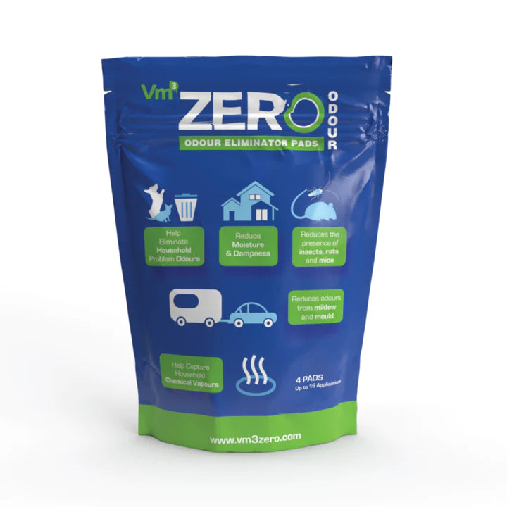 Vm3 Zero Odour Eliminator Pads (4 Pack of 4 Squares)