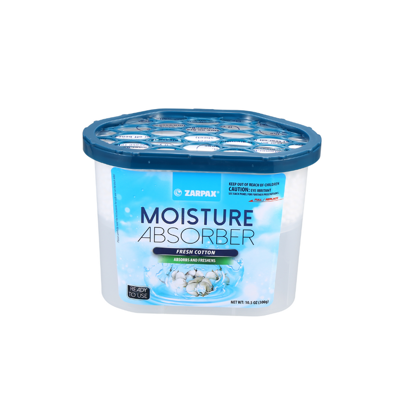 Zarpax Moisture Absorber Fresh Cotton Fragrance 300g (4, 6 & 15 Pack) - Medium