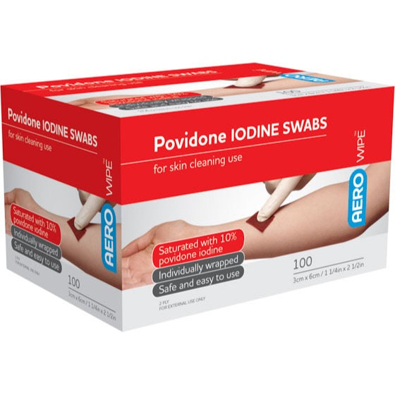 Povidone Iodine swabs 3 x 6cm