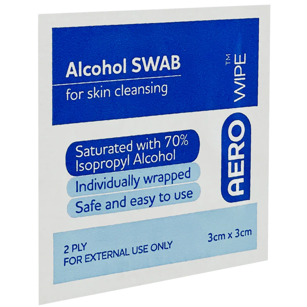 Alcohol Swabs 3 x 3cm individually wrapped