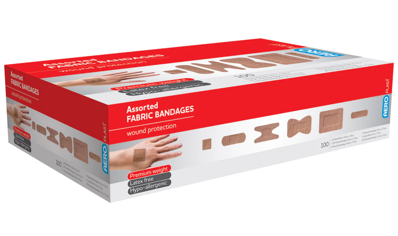 Assorted Fabric Dressings / Plasters (Box of 100)