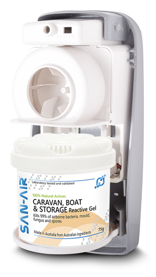 San-Air Fan Dispenser with Caravan, Boat & Storage Gel Bundle